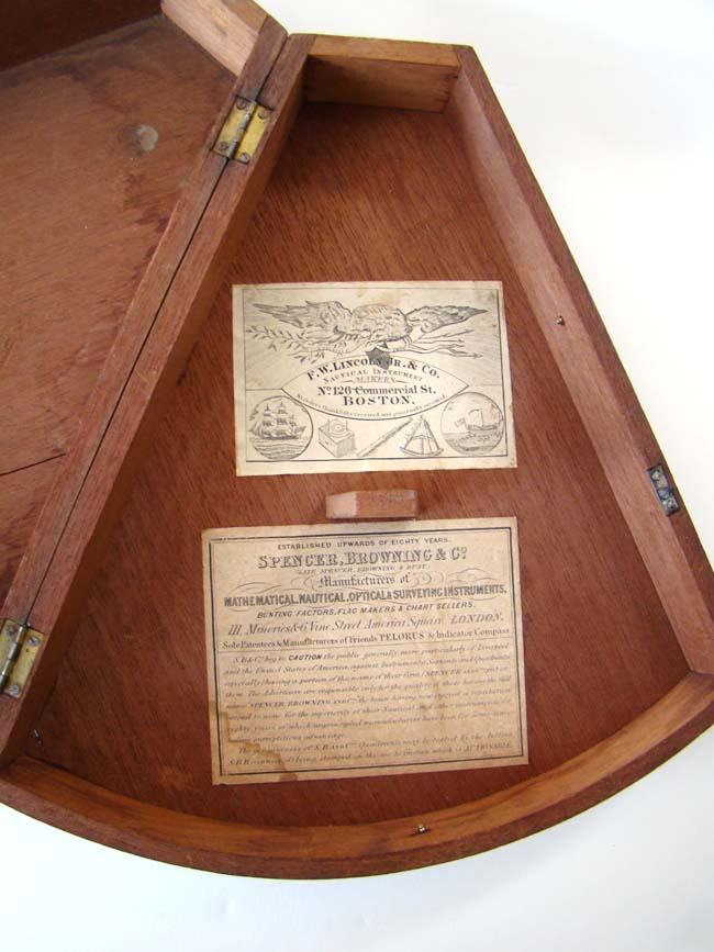 A near 'mint' condition antique Mariner's ebony framed Octant signed Spencer Browning & Co., circa 1852. — image 2